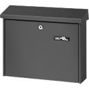 Boîte aux lettres Journal, tôle d’acier, entrée de courrier format C4, porte nom, serrure à cylindre; gris
