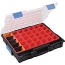 Boîte d'assortiment Euro Plus Pro L440xP355xH76mm 36 compartiments 4 séparateurs