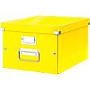 Boîte de rangement Click + Store Leitz®, en carton, pour format A4, jaune