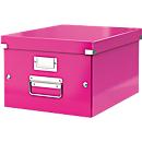 Boîte de rangement Click + Store Leitz®, en carton, pour format A4, rose