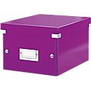 Boîte de rangement Click + Store Leitz®, en carton, pour format A5, violet