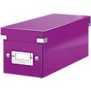 Boîte de rangement Click + Store LEITZ®, en carton, type CD, violet