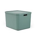 Boîte de rangement Rotho ALBULA, 55 l, avec poignée et couvercle, L 489 x l 405 x H 340 mm, plastique recyclé, vert