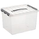 Boîte de rangement Sunware Q-line, couvercle avec poignée, 22 l, L 400 x l 300 x H 260 mm