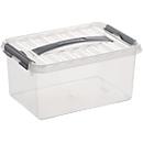Boîte de rangement Sunware Q-line, couvercle avec poignée, 6 l, L 300 x L 200 x H 140 mm