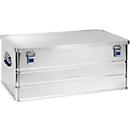 Boîte en aluminium Alutec Basic, épaisseur de matériau 0,8 mm, empilable, avec couvercle de 1,5 mm, volume 142 L