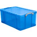 Boîte, plastique, bleu transparent, 64 L