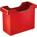 Boîte pour dossiers suspendus Uni-Box Plus Leitz 1908, format A4, pour env. 20 dossiers suspendus, poignées encastrées, rouge