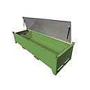 Boîte pour tubes fluorescents BAUER SL-N 220, en tôle d'acier, accessible aux fauteuils roulants, couvercle galvanisé, cloison amovible, L 2300 x P 800 x H 530 mm, vert