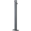 Bolardo Citytrend, cabeza plana, abatible, cerradura triangular para bomberos, placa base