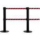 Bollard GLA 89, double belt 9 m length each, 3 docking points, black/red
