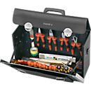 Bolsa de ferramentas em couro bovino e plástico HDPE