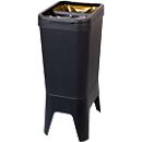 BonTon Abfallbehälter Circubin, 2 x 20 Liter, Polypropylen, offener Deckel, mit Trennwand, B 300 x T 410 x H 760 mm, anthrazit