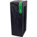 BonTon Système de tri des déchets biologiques, 70 litres, polypropylène recyclé, design unique, L 280 x P 430 x H 771 mm, gris/vert