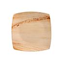 Bord Papstar QUADRATO Puur, wegwerp, vierkant, L 150 x B 150 mm, water- en hittebestendig, composteerbaar, palmblad, naturel, 25 stuks