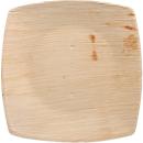 Bord Papstar QUADRATO Puur, wegwerp, vierkant, L 200 x B 200 mm, water- en hittebestendig, composteerbaar, palmblad, naturel, 25 stuks