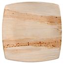 Bord Papstar QUADRATO Puur, wegwerp, vierkant, L 260 x B 260 mm, water- en hittebestendig, composteerbaar, palmblad, naturel, 25 stuks.