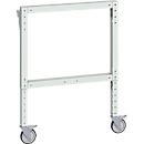 Bott cubio Werkbankfuß, mobil, höhenverstellbar, Stahlblech, B 80 x T 850 x H 1000 mm, lichtgrau RAL 7035