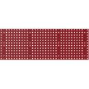 Bott Lochplatte Perfo 1300, Lochgröße 9,2 x 9,2 mm, B 1300 x T 13 x H 457 mm, Stahlblech pulverbeschichtet, purpurrot RAL 3004