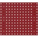 Bott Lochplatte Perfo 525, Lochgröße 9,2 x 9,2 mm, B 525 x T 13 x H 457 mm, Stahlblech pulverbeschichtet, purpurrot RAL 3004