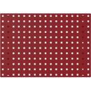 Bott Lochplatte Perfo 650, Lochgröße 9,2 x 9,2 mm, B 650 x T 13 x H 457 mm, Stahlblech pulverbeschichtet, purpurrot RAL 3004