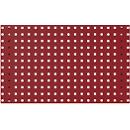 Bott Lochplatte Perfo 750, Lochgröße 9,2 x 9,2 mm, B 750 x T 13 x H 457 mm, Stahlblech pulverbeschichtet, purpurrot RAL 3004