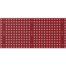 Bott Lochplatte Perfo M, Lochgröße 9,2 x 9,2 mm, B 990 x T 13 x H 457 mm, Stahlblech pulverbeschichtet, purpurrot RAL 3004