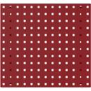 Bott Lochplatte Perfo S, Lochgröße 9,2 x 9,2 mm, B 495 x T 13 x H 457 mm, Stahlblech pulverbeschichtet, purpurrot RAL 3004