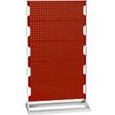 Bott stationäres Lochplatten-System Perfo Rack, 10 Lochplatten, B 1000 x T 550 x H 1775 mm, Stahl, lichtgrau RAL 7035/purpurrot RAL 3004