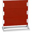 Bott stationäres Lochplatten-System Perfo Rack, 6 Lochplatten, B 1000 x T 550 x H 1125 mm, Stahl, lichtgrau RAL 7035/purpurrot RAL 3004