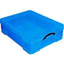 Box, Kunststoff, transparent blau, 70 l