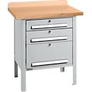 Box-type werkbank Schäfer Shop Select PWi 75-7, beuken decor multiplex blad, tot 750 kg, B 750 x D 700 x H 840 mm