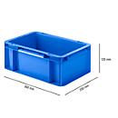 Box with European standard EF 3120 dimensions, 4.2 l, L 300 x W 200 x H 120 mm, blue