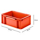 Box with European standard EF 3120 dimensions, 4.2 l, L 300 x W 200 x H 120 mm, red