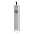 Brandweerkluis C+P Evolo EXPERT, 1 compartiment, B 300 x D 500 x H 1850 mm, RAL 7035 lichtgrijs/RAL 7035 lichtgrijs