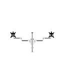 Bras de moniteur BakkerElkhuizen Filex Galaxy Modular Dual, pour 2 écrans jusqu'à 12 kg, réglable en hauteur et en profondeur, pivotant et inclinable, avec pince de table, blanc