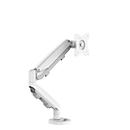 Bras porte-écran simple Eppa™, jusqu&#39;à 39&quot;; de largeur, VESA, rotation de 360°, pivotant à 180°, inclinaison de 90°, réglable en hauteur, blanc