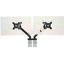 Bras pour écran BakkerElkhuizen BE Flexible Dual, pour 2 écrans, jusqu'à 10 kg, pivotant, inclinable et incliné, largeur de serrage 80 mm, compatible VESA, ergonomique, hauteur réglable de 170 à 582 mm, noir