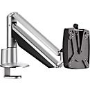 Bras pour écran CLU I C Novus, pour 1 écran jusqu'à 7 kg, avec support de table, inclinable/pivotant/à hauteur ajustable, argent/anthracite