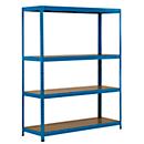 Breed opbergrek, (bxd) 1500 x 600 mm, 4 planken