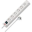 Brennenstuhl Bremounta contactdoosstrook, 5-voudig, 2 USB-C, 90° opstelling, 3m kabel, IP20, verhoogde aanraakbeveiliging, wit