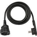 Brennenstuhl Rallonge 3m, fiche plate, protection renforcée contre les contacts accidentels, intérieur, noir