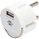 Brennenstuhl USB Steckdosenadapter, Kompaktes Design, USB-A Anschlüsse, IP44 Standard, Weiß
