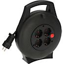 Brennenstuhl Vario Line Cablebox VL2-X, 10m, prise quadruple, protection contre la surchauffe, noir, boîtier plastique