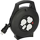 Brennenstuhl Vario Line Kabelbox VL2-X, prise de courant triple, 2 USB, 10m de câble, protection contre la surchauffe, noir