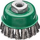 Brosse à cuve D.65 mm M14, épaisseur de fil 0,5 mm, acier inoxydable, 12 500 tr/min, LESSMANN