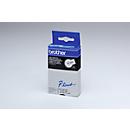 Brother lint beletteringssysteem TC-201, 12 mm breed, wit/zwart