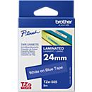Brother Schriftbandkassette TZe-555, 24 mm, blau/weiß