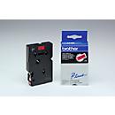 Brother tape cassette TC-491, 9 mm wide, red/black