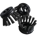 Brushes for insertion in rubber ring mat, black